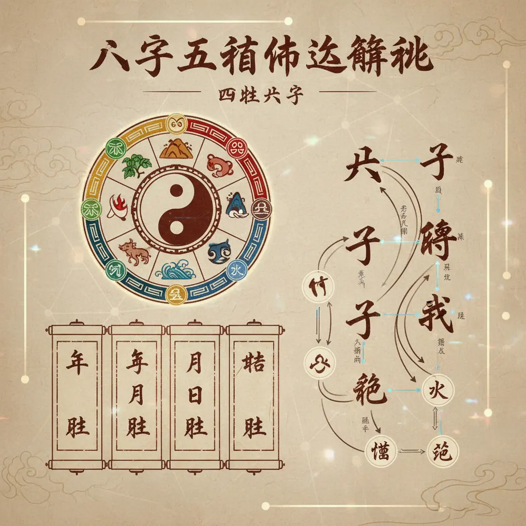 八字五行命造簡批 - 四柱八字