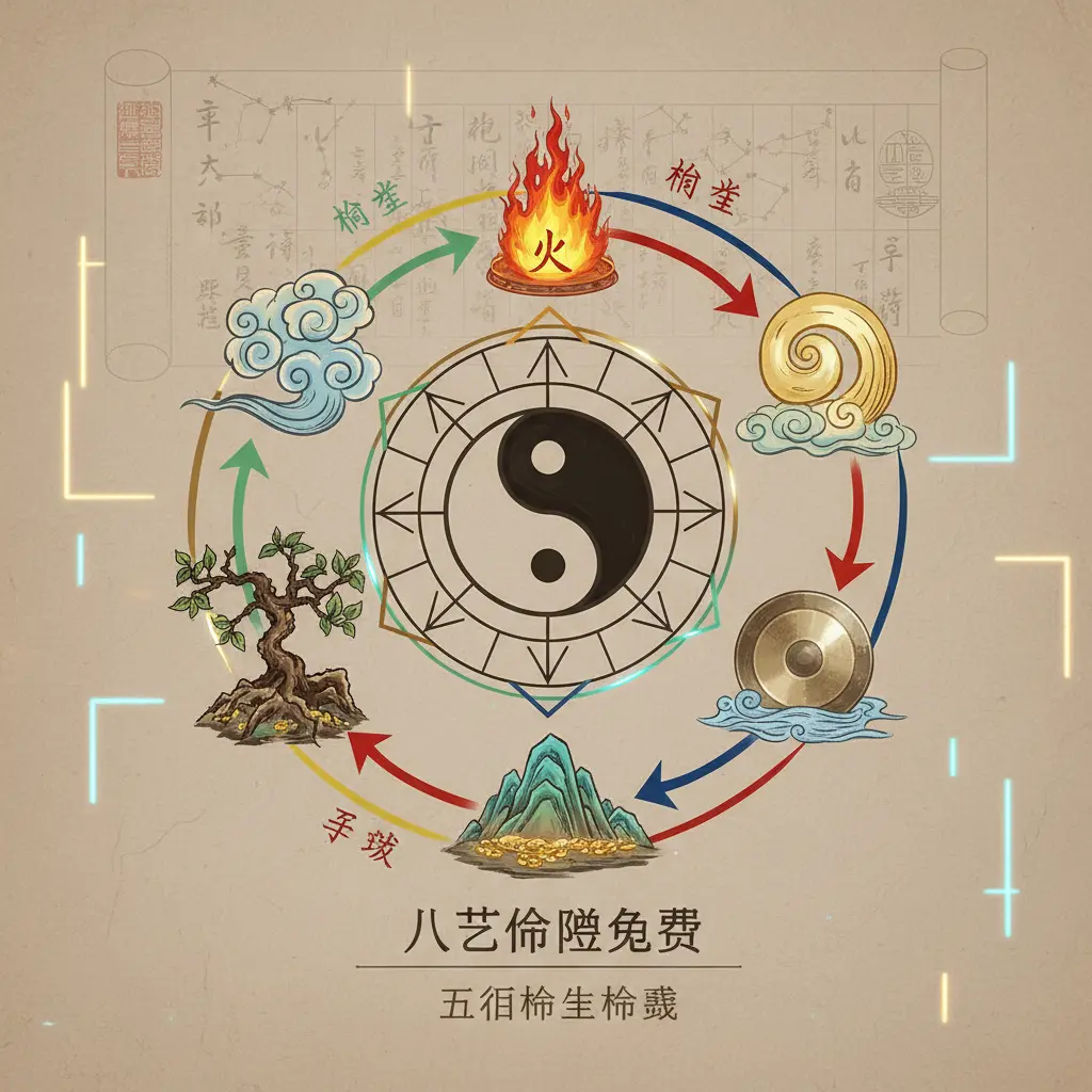 八字命盤免費 - 五行相生相剋