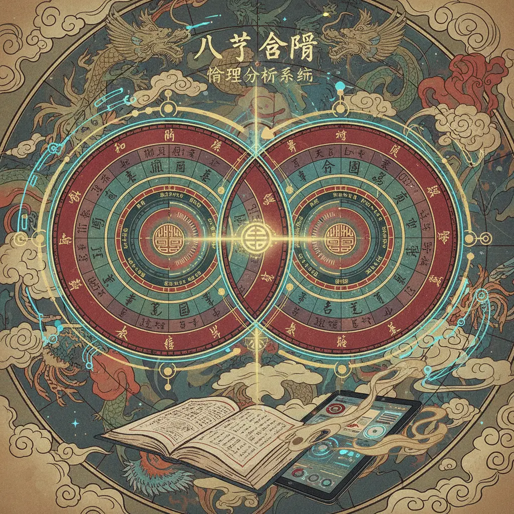 八字合盤 - 四柱命盤
