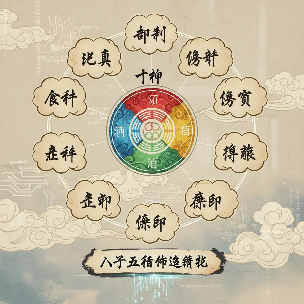 八字五行命造簡批 - 十神